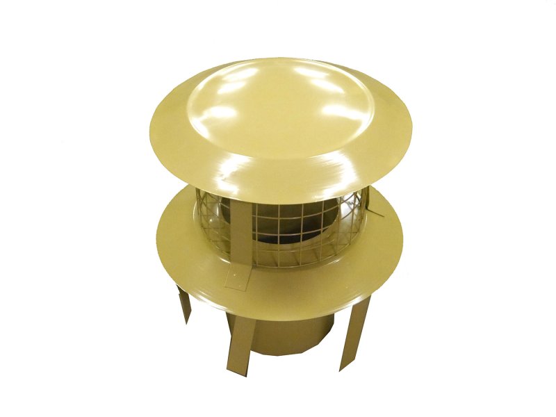 125mm Pot Hanger Cowl (buff) For Multi Fuel Flexible Liner Specflue