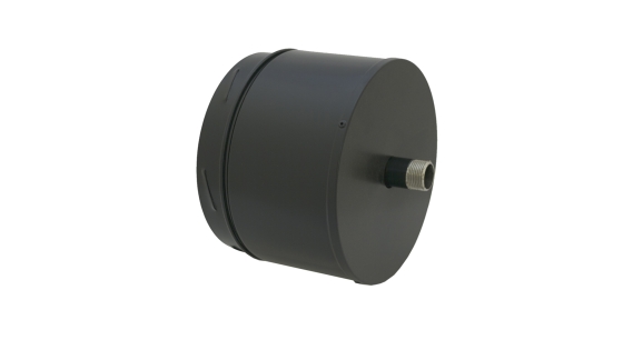 125mm Internal Diameter ICID Plus Insulated Tee Cap And Drain - Matt Black 125mm Internal Diameter ICID Plus Insulated Tee Cap And Drain - Matt Black