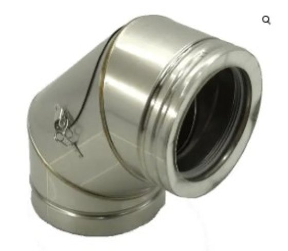 100mm Diameter Schiedel MF 90 Degree Inspection Elbow