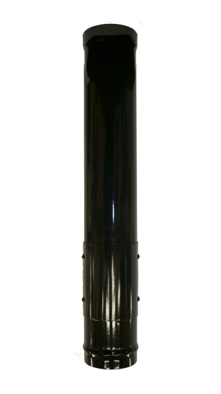 Gloss Black Vitreous Enamel 150mm Diameter 900mm Pipe With Door
