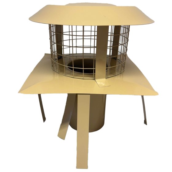 150mm Pot Hanger Cowl Square Buff For Multi Fuel Flexible Liner