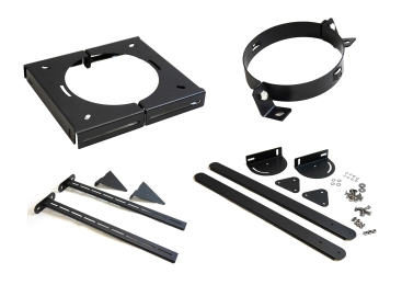 130mm Internal Diameter Nova Wall Support (stainless steel) - 50mm - 350mm Stand Off - Matt Black