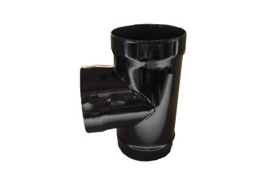 100mm Matt Black Vitreous Enamel Stabiliser Into B Type Tee