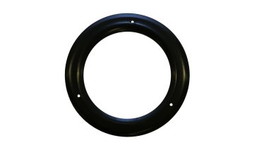 Matt Black Vitreous Enamel 200mm Diameter Trim Ring - 90 Degree