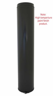 125mm Internal Diameter High Temperature ICID Plus 960mm Length - Matt Black