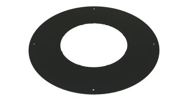 125mm Internal Diameter ICID Plus Bungalow Round Fire Stop - One Piece - Black