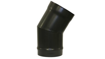 Matt Black Vitreous Enamel 175mm Diameter 30 Degree Bend