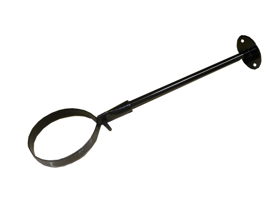 Gloss Black Vitreous Enamel 125mm Diameter Pole Extension Wall Band