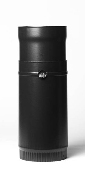 Matt Black Vitreous Enamel 175mm Diameter Adjustable Pipe 350-550mm Matt Black Vitreous Enamel 175mm Diameter Adjustable Pipe 350-550mm