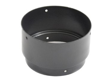Matt Black Vitreous Enamel 200mm Diameter Economy Adaptor To Flexible Liner