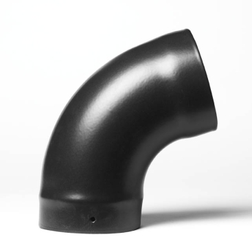 Matt Black Vitreous Enamel 150mm Diameter 110 Degree Bend