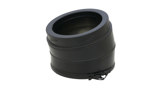 125mm Internal Diameter ICID Plus 15 Degree Elbow - Matt Black 125mm Internal Diameter ICID Plus 15 Degree Elbow - Matt Black