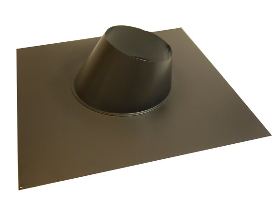 200mm Internal Diameter Nova Adjustable Roof Flashing 5-30 Degrees - Matt Black