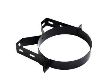 130mm Internal Diameter Nova Wall Band - Stainless Steel - 50mm Stand Off - Matt Black