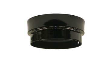 Gloss Black Vitreous Enamel 125mm Diameter Cut Length Adaptor