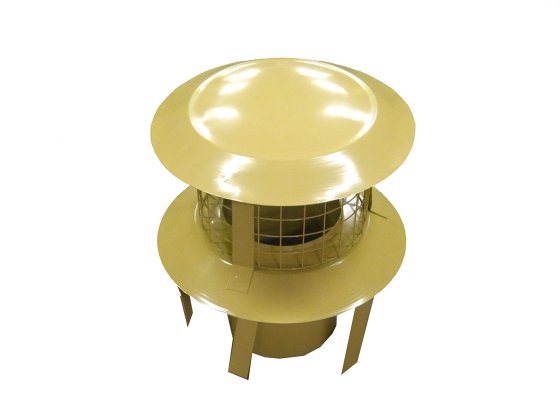 125mm Pot Hanger Cowl (buff) For Multi Fuel Flexible Liner