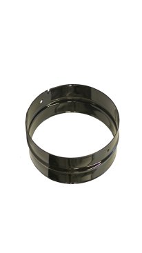 Gloss Black Vitreous Enamel 125mm Diameter Double Spigot