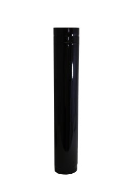Gloss Black Vitreous Enamel 150mm Diameter Adjustable Pipe 900-1600mm