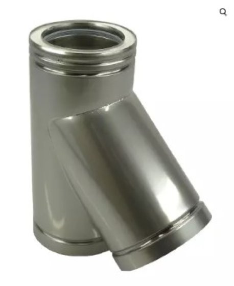 100mm Diameter Schiedel MF 135 Degree Tee