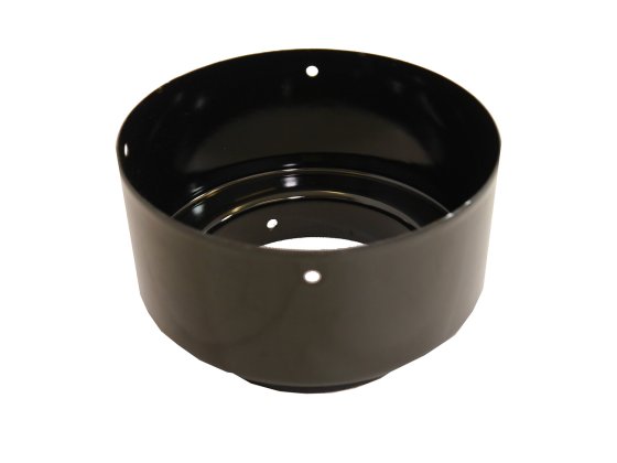 Gloss Black Vitreous Enamel 100mm Diameter Increasing Adaptor To 125mm Diameter Flexible Liner Gloss Black Vitreous Enamel 100mm Diameter Increasing Adaptor To 125mm Diameter Flexible Liner