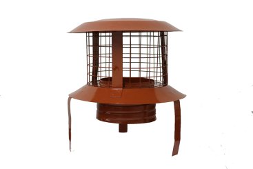 155mm Screw On Pot Hanger Cowl (terracotta) For Multi Fuel Flexible Liner