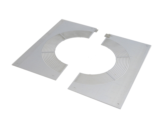 150mm Internal Diameter ICID Plus Ventilated Fire Stop Plate - Two Piece - Rectangular
