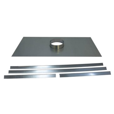 Register Plate With 158mm Diameter Collar - 450mm x 900mm - With Support Angles Register Plate With 158mm Diameter Collar - 450mm x 900mm - With Support Angles