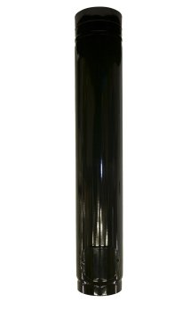 Gloss Black Vitreous Enamel 150mm Diameter Adjustable Pipe 900-1450mm With Door