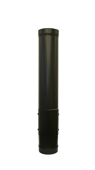 Matt Black Vitreous Enamel 200mm Diameter 900mm Pipe With Door Matt Black Vitreous Enamel 200mm Diameter 900mm Pipe With Door
