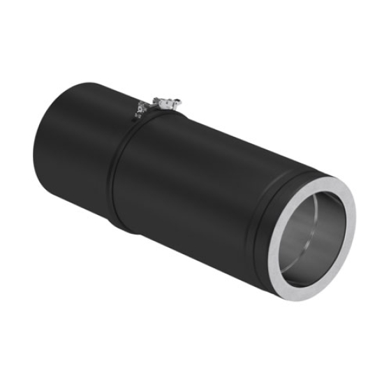 150mm Permeter Smooth Adjustable Pipe 375mm - 585mm Matt Black