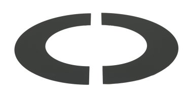 125mm Internal Diameter ICID Plus Two Piece Trim Collar 35-45 Degrees - Black