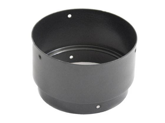 Matt Black Vitreous Enamel 125mm Diameter Economy Adaptor To Flexible Liner Matt Black Vitreous Enamel 125mm Diameter Economy Adaptor To Flexible Liner