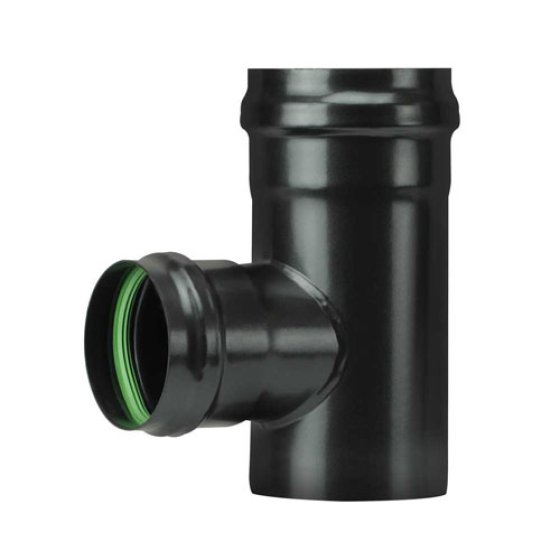 100MM Pellet Light 90 Degree Reducing Tee 80MM DN Female/Female