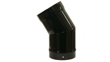 Gloss Black Vitreous Enamel 200mm Diameter 30 Degree Bend