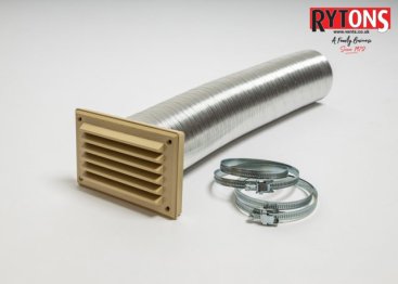 Rytons 100mm Direct Fresh Air Connection Kit - Buff/Sand Rytons 100mm Direct Fresh Air Connection Kit - Buff/Sand