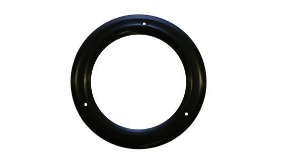 Matt Black Vitreous Enamel 125mm Diameter Trim Ring - 90 Degree Matt Black Vitreous Enamel 125mm Diameter Trim Ring - 90 Degree