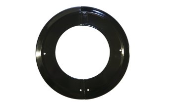 Gloss Black Vitreous Enamel 125mm Diameter Split Ceiling Trim Ring