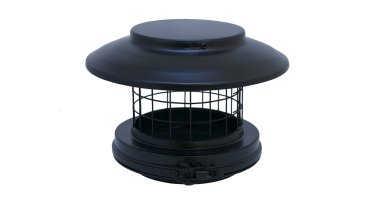 150mm Internal Diameter ICID Plus Rain Cap Terminal With Mesh - Matt Black