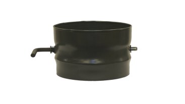 Matt Black Vitreous Enamel 100mm Diameter Damper Pipe