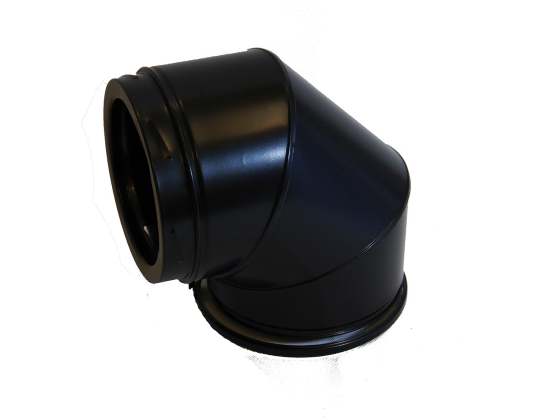 150mm Internal Diameter ICID Plus 90 Degree Elbow - Matt Black