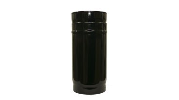 Gloss Black Vitreous Enamel 125mm Diameter Adjustable Pipe 350-550mm