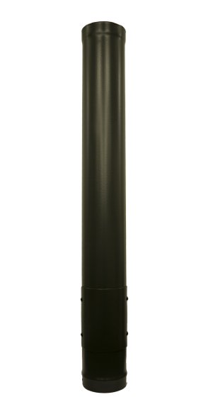 Matt Black Vitreous Enamel 200mm Diameter 1200mm Pipe With Door Matt Black Vitreous Enamel 200mm Diameter 1200mm Pipe With Door