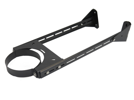 150mm Nova Matt Black Long Extension Wall Band (55mm-500mm)