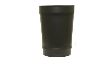 Matt Black Vitreous Enamel 200mm Diameter Tapered Increaser To 225mm Diameter Vitreous Enamel