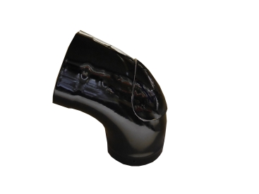 Gloss Black Vitreous Enamel 175mm Diameter 110 Degree Bend With Door