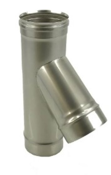 250mm Schiedel ME 135 Degree Reducing Tee (130mm Branch)