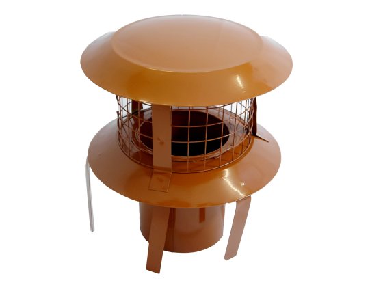 180mm Pot Hanger Cowl (terracotta) For Multi Fuel Flexible Liner