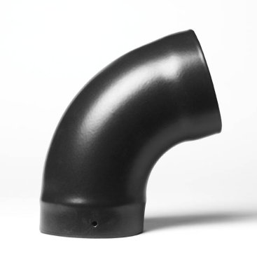 Matt Black Vitreous Enamel 175mm Diameter 110 Degree Bend