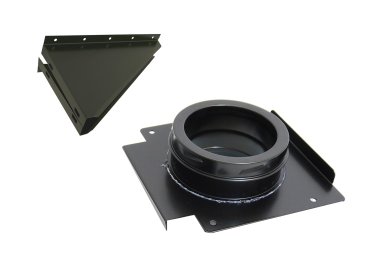 125mm Internal Diameter ICID Plus Wall Support - Matt Black