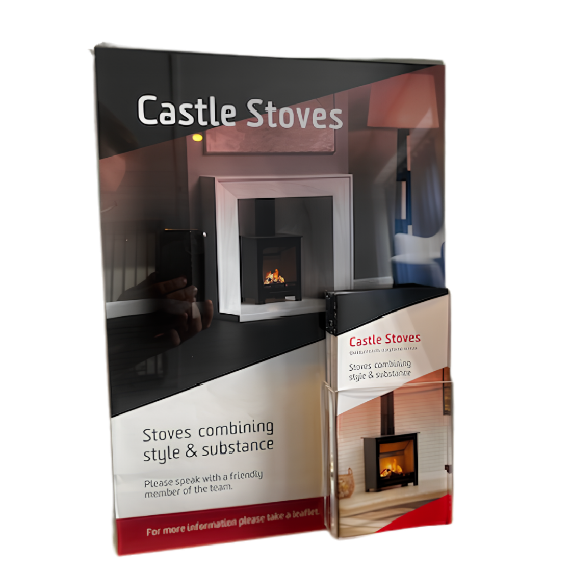 A3 POSTER STAND (WITH LEAFLET HOLDER)